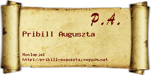 Pribill Auguszta névjegykártya